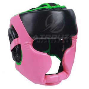 อุปกรณ์กีฬาสำหรับนักมวย MMA อุปกรณ์ป้องกันศีรษะทำจากหนังของผู้ชายแบบพรีเมี่ยม - Product Image 1