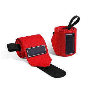 Sangles de soutien de poignet de boucle de crochet de coton de polyester pour l'haltérophilie-soutien fort pour le levage lourd personnalisable de haute qualité - Product Image 1