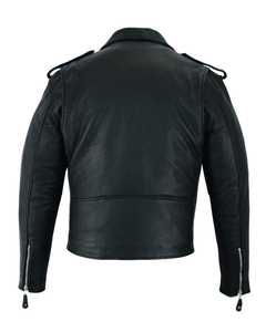 Chaqueta de Cuero para Hombre con Diseño de Acabado Liso - Product Image 5