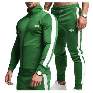 Conjunto de dos piezas informal de poliéster 100% para hombre, venta al por mayor, chándales impermeables de entrenamiento, ropa deportiva, chándal para hombre - Product Image 4