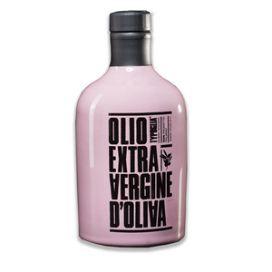 <b>Old</b> Rose Version Colored Ceramic Artist's <b>Bottle</b> Ty Puglia Olive Oil in Extra Virgin Rechargeable Refillable 0,25 Lt - Product Image 1