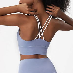 Soutien-gorge de sport pour femmes Vente en gros Logo personnalisé Spandex Nude High Workout Gym Bras Ports pour femmes 2024 Entièrement personnalisé Meilleur prix Soutien-gorge de sport pour femmes - Product Image 4