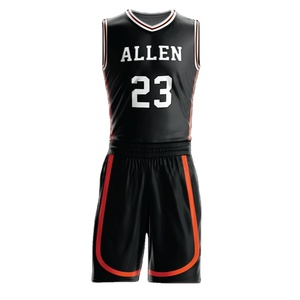 High Quality Heat-Transfer Printed Custom Men's Basketball Uniform <b>Sets</b> OEM Service Summer Sleeveless Anti-UV Moisture-Wicking - Product Image 1