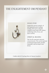 Pendentif en argent sterling 925 de forme Om spirituelle, plaqué or 18 carats avec chaîne à maillons, fournisseur en gros de bijoux, best-seller - Product Image 2