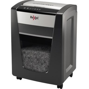 เครื่องทำลายเอกสาร Rexel Momentum X420 P-4 แบบ Microcut ความจุ 22 แผ่น (70 กรัม/ตร.ม.) สีดำ/เงิน - Product Image 1