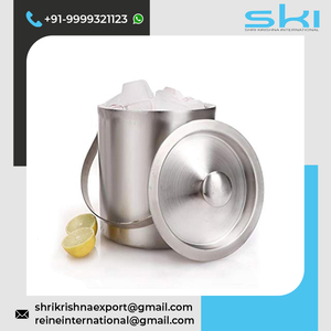 Seau à glace en acier inoxydable à double paroi de qualité authentique fabriqué en Inde, seau à champagne pour cadeaux au meilleur prix - Product Image 2