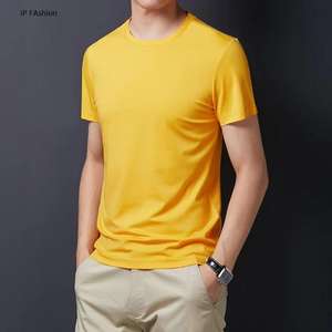 เสื้อยืดคอกลมแขนสั้นผู้ชาย ผ้าฝ้ายแท้ 100% คุณภาพสูง แบบเรียบง่าย สไตล์ลำลอง ขายดี รับผลิตตามสั่ง แห้งเร็ว ระบายอากาศได้ดี - Product Image 4