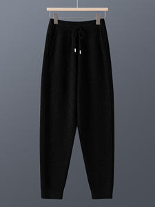 Pantalones Deportivos de Punto de Lana para Hombre, Otoño/Invierno, con Bolsillos, Corte Ajustado, Gruesos, Cálidos e Informales - Product Image 5