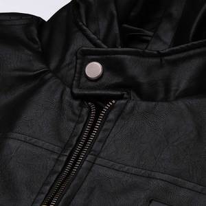 Sweat à capuche en cuir pour homme avec poche latérale, design personnalisé, fabricant en gros, imperméable et respirant - Product Image 4