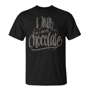 Camiseta Divertida 'Corro para Comer Chocolate' para Amantes del Chocolate, Producto Promocional - Product Image 2