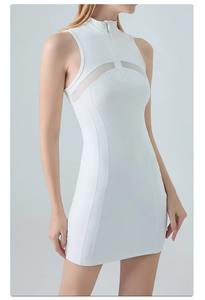 Vestido Deportivo Sin Tirantes, Cómodo, Transpirable, Informal, para Fitness, Yoga, Tenis, Color Sólido en la Parte Delantera, Efecto de Dos Piezas - Product Image 3