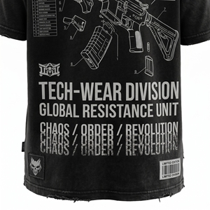 เสื้อยืดสตรีทแวร์ผู้ชาย แขนยาว/สั้น คอกลม วินเทจ สีพื้น ทรงปกติ ผ้าคอตตอนเจอร์ซีย์ 100% โลโก้ด้านหน้า ระบายอากาศได้ดี เป็นมิตรกับสิ่งแวดล้อม - Product Image 2