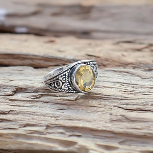 Designer Sterling Silver Vintage <b>Amethyst</b> Gemstone <b>Ring</b> Unique Wedding Party Anniversary Jewelry - Product Image 5