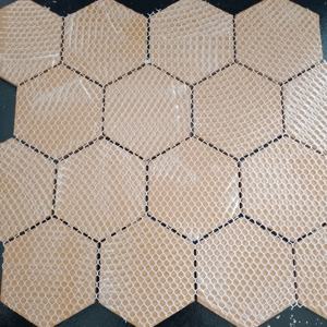 Acabado Diseño enfocado 73Mm Plata PVD CeramicTile Hexágono Mate Para Café Rústico Restaurante Tienda frentes Paredes exteriores260X300MM - Product Image 3