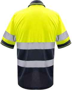 OEM High Visibility Safety T-Shirts Custom Logo Security Breathable Black <b>Reflective</b> Tee Wholesale Spandex <b>Material</b> - Product Image 4
