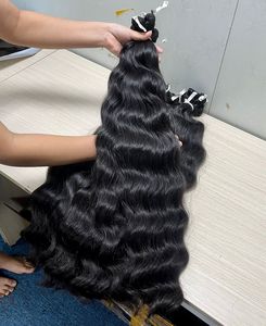 Cambodian Human Hair Extension Natural Ocean Wave Hair Unprocessed Raw Hair Extensions Bundles