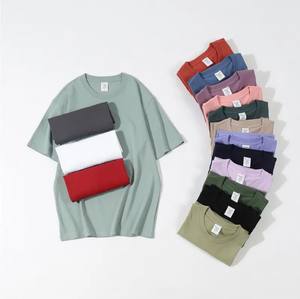 Camiseta de algodón puro pesado de 260g para verano, hombre, mujer, Unisex, informal, holgada, de manga corta, personalizada, sólida, 100%, algodón orgánico - Product Image 2