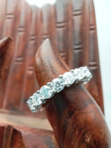 Lujoso anillo de diamantes de moissanita personalizado plata esterlina 925/blanco 10K 14K 18K oro boda banda para compromiso - Product Image 5