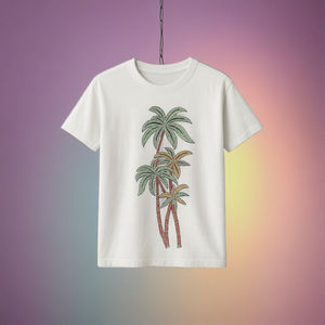 Exclusif Design Floral Broderie T-Shirt Perlé Sequin Fleur Coton Tee Boutique Fashion Apparel Casual Short Sleeve Cotton - Product Image 5