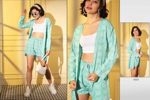 Excelente Calidad Nuevo Lanzamiento Shrugs Style Western Wear Co Ords para Damas Disponible a Precio Al por Mayor - Product Image 6