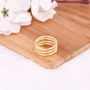 Wholesale Price Fashion Simple Brass <b>Ring</b> Gold Plated Plain <b>Rings</b> Women Fashion Minimalist Brass <b>Ring</b> Gift For Casual And Party - Product Image 5