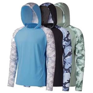 Venta al por mayor de calidad superior personalizable de manga completa con capucha camisa de manga completa para hombres ropa de pesca Top para hombres - Product Image 1