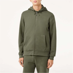 Sweat à capuche avec logo personnalisé OEM avec fermeture éclair et poches avant Sweat à capuche pour l'entraînement et le fitness Pull à capuche classique avec réglage - Product Image 4