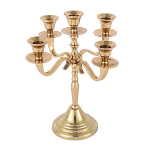 Disponible Candelabro de metal de la mejor calidad Portavelas hecho a mano para bodas en casa Decoración de Navidad y fiestas. - Product Image 1