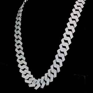 20mm Round Cut VVS Moissanite Diamond Cuban Link Chain Iced Out Wedding Jewelry Gift for Men 925 Sterling Silver - Product Image 2
