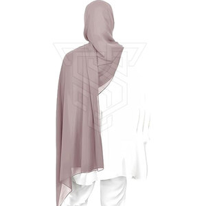 Nouveau hijab pakistanais respirant de haute qualité pour femmes en taille adulte, couleur et logo personnalisés, matière coton/polyester - Product Image 4