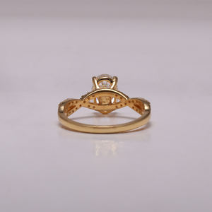 Anillo de compromiso de lujo de moda de oro sólido de 10K certificado IGI, Diamante de corte ovalado cultivado en laboratorio, Juego de puntas de 1,50-2,00 quilates, anillos finos para - Product Image 4