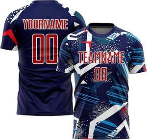 Camiseta de Fútbol Personalizable al por Mayor con Servicio OEM, Estilo Transpirable, Ropa Deportiva, Camiseta de Fútbol con Impresión Personalizada - Product Image 4