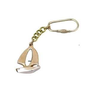 Nautical Brass <b>Polished</b> Round Hourglass Timer Key Chain with Digital Printing for <b>Car</b> Key Christmas Gift - Product Image 3
