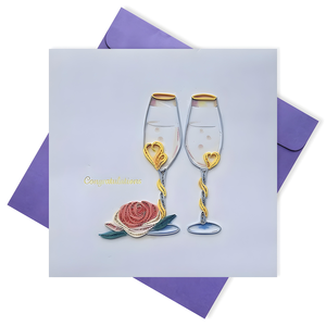 การ์ดอวยพรกระดาษลายดอกไม้เวียดนามทำด้วยมือมีลวดลายดอกไม้สวยงาม3D ลวดลายดอกไม้ - Product Image 6