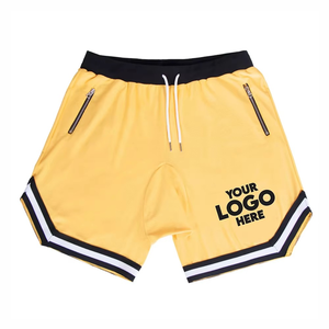 Wholesale Men's Double-<b>Deck</b> Gym Shorts Solid Pattern Baseball Design Quick Dry Breathable 100% Polyester Sport Mesh Pants - Product Image 4