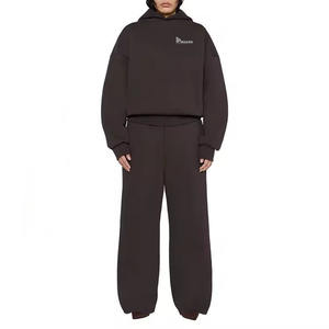 Conjunto Deportivo Unisex Holgado con Hombros Caídos, Conjunto Deportivo Elegante de Invierno para Hombre, Sudadera con Capucha 100% Algodón para Hombre, Pantalones Deportivos para Correr - Product Image 5