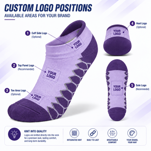 Custom <b>Low</b> <b>Cut</b> Running <b>Socks</b> Breathable Athletic <b>Socks</b> with Arch Support Cushion Sole and Side Logo for Wholesale - Product Image 2