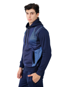 Elegante conjunto de chándal con capucha, ropa deportiva con cremallera completa con chaqueta estampada y pantalones para correr, ropa deportiva cómoda para gimnasio - Product Image 4