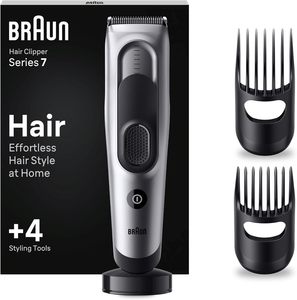 Braun tóc Clipper Series 7, có lưỡi dao sắc nét suốt đời, Clipper tóc nam với 17 cài đặt độ dài, với 4 kiểu hc7390 - Product Image 4