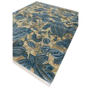 Tapis noué à la main en laine et soie de bambou à motif floral vert Pansy, 9x12, rectangulaire, pour la maison, le salon, le couloir, pour adolescents - Esk-1545 - Product Image 2