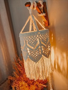 Popular Macrame <b>Lamp</b> <b>Shade</b> Hanging Pendant Light Cover, Handmade Woven Decoration Chandelier <b>Shade</b> <b>for</b> Modern Home Decor - Product Image 2