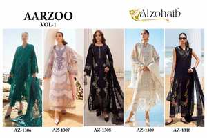 Colección Premium Cambric Cotton Pakistani Salwar Kameez con bordado pesado hecho a mano para fiestas disponible a precio mayorista - Product Image 6