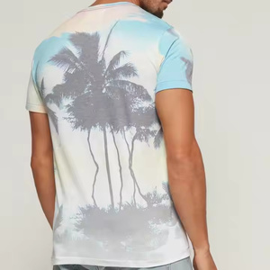 Camiseta de peso pesado Vintage de algodón 100% personalizada del fabricante, Camiseta de punto de gran tamaño de alta calidad con estampado informal de Sun Faded para hombres - Product Image 3