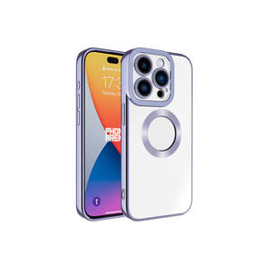 Funda de Silicona de Lujo Lila MSRA Omega con Acabado Esmerilado para iPhone 15 Pro con Orificio para el Logotipo con Protección para la Cámara - Product Image 1