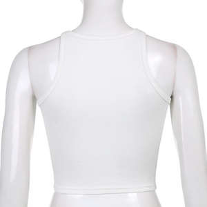 Débardeur Femme Polyvalent en Coton Respirant Tricoté Côtelé pour Yoga et Gym - Product Image 5