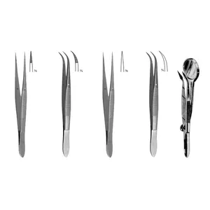 Forceps Splinter 8Cm 3 ''Stieglitz Forceps dengan Cermin Megnifying 12.5Cm 5'' Forceps Splinter Lurus Polos