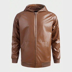 2024 Chaqueta de cuero personalizada con capucha Estilo Sudadera con capucha de alta calidad Chaqueta de cuero proveedor Chaqueta de cuero de diseñador OEM ODM Fabricante - Product Image 3