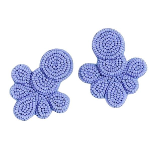 Boucles d'oreilles brodées à la main avec des perles, mignonnes, élégantes, tendance, luxueuses, à la mode, nouveau design - Product Image 1