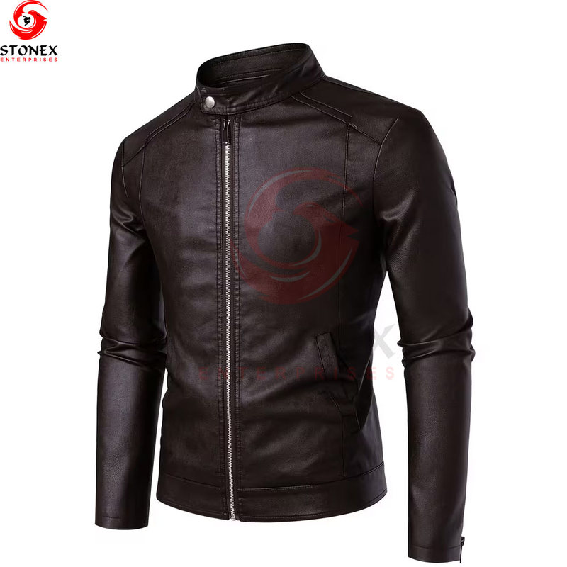 New Stylish Men s Winter Leather