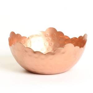 Decoración de mesa de comedor, cuenco de cobre para servir comida, diseño clásico, cuenco para servir comida de Ramadán para el cuenco de cobre más vendido - Product Image 1